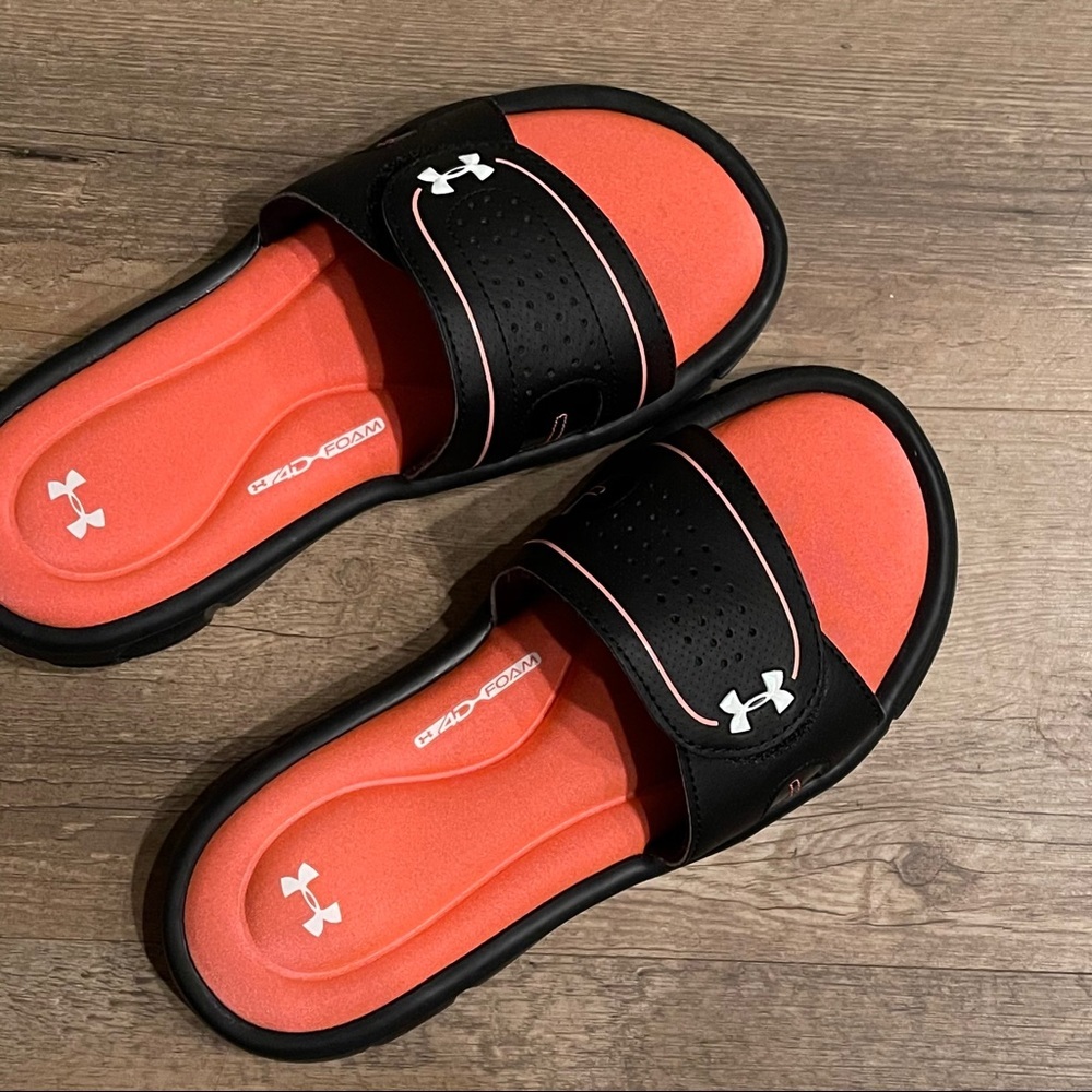Nearly new Youth Under Armour Slides